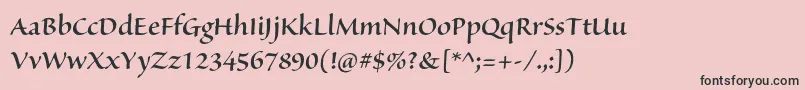 SanvitoproSemibolddisp Font – Black Fonts on Pink Background