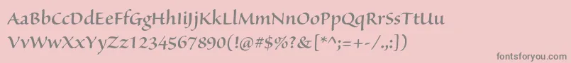 SanvitoproSemibolddisp Font – Gray Fonts on Pink Background