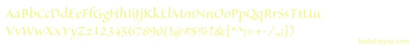 SanvitoproSemibolddisp Font – Yellow Fonts on White Background