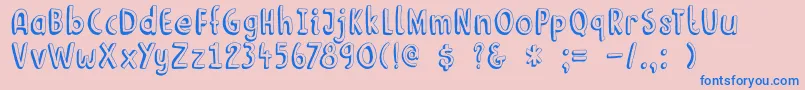 DkLimoen Font – Blue Fonts on Pink Background