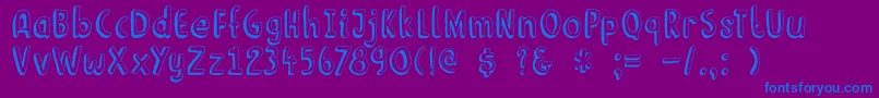 DkLimoen Font – Blue Fonts on Purple Background