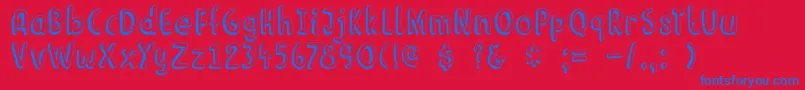 DkLimoen Font – Blue Fonts on Red Background