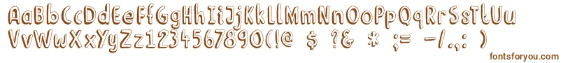 DkLimoen Font – Brown Fonts on White Background