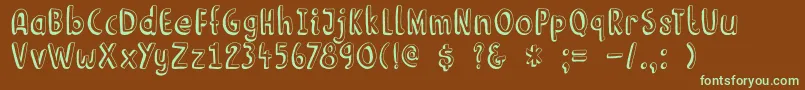 DkLimoen Font – Green Fonts on Brown Background