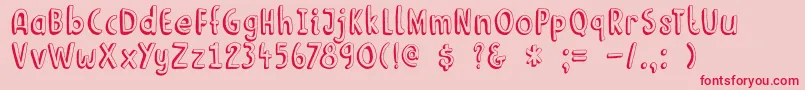 DkLimoen Font – Red Fonts on Pink Background