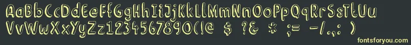 DkLimoen Font – Yellow Fonts on Black Background