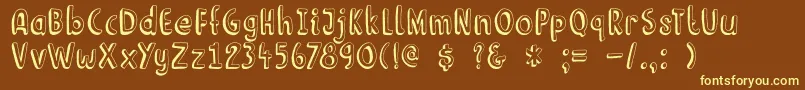 DkLimoen Font – Yellow Fonts on Brown Background