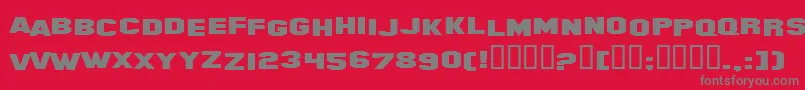 HollywoodHillsExpanded Font – Gray Fonts on Red Background