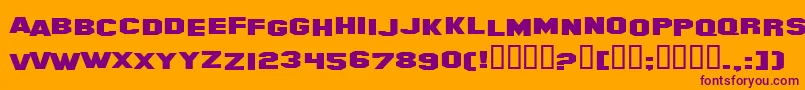 HollywoodHillsExpanded Font – Purple Fonts on Orange Background