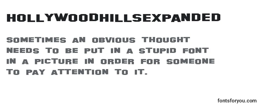 HollywoodHillsExpanded Font