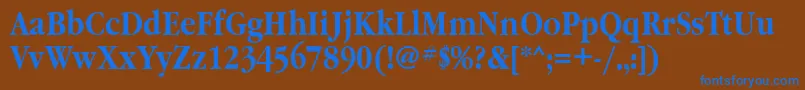 Grn77C Font – Blue Fonts on Brown Background