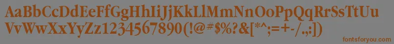 Grn77C Font – Brown Fonts on Gray Background