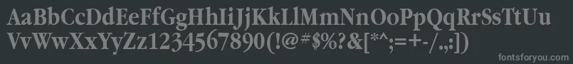 Grn77C Font – Gray Fonts on Black Background