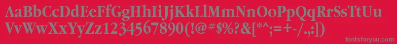 Grn77C Font – Gray Fonts on Red Background