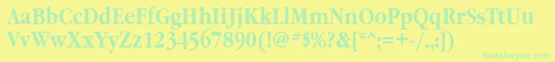 More about Grn77C Font Grn77C Font – Green Fonts on Yellow Background
