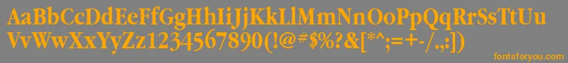 Grn77C Font – Orange Fonts on Gray Background