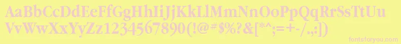 Grn77C Font – Pink Fonts on Yellow Background