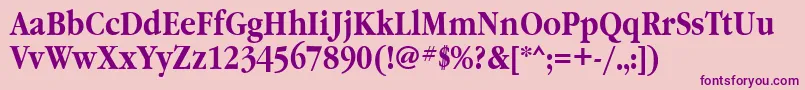Grn77C Font – Purple Fonts on Pink Background