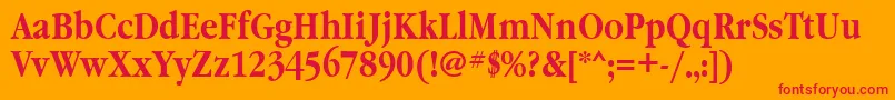 Grn77C Font – Red Fonts on Orange Background