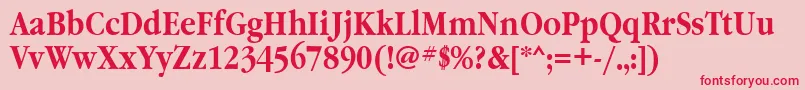 Grn77C Font – Red Fonts on Pink Background