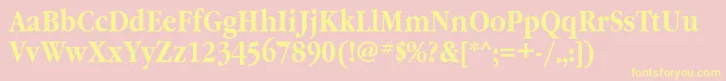 Grn77C Font – Yellow Fonts on Pink Background