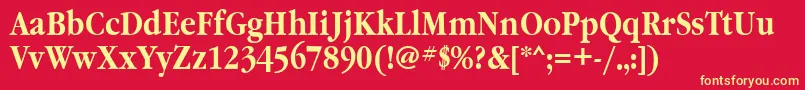 Grn77C Font – Yellow Fonts on Red Background