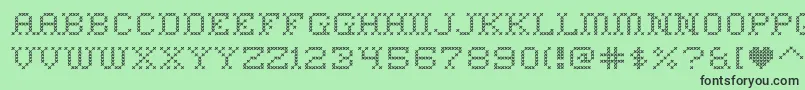 フォントHomesweethomeRegular – 緑の背景に黒い文字