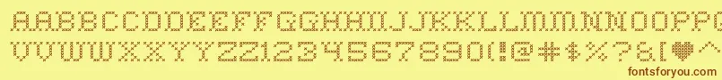 HomesweethomeRegular Font – Brown Fonts on Yellow Background