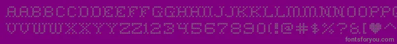 HomesweethomeRegular Font – Gray Fonts on Purple Background