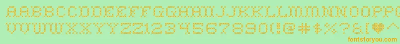 HomesweethomeRegular Font – Orange Fonts on Green Background