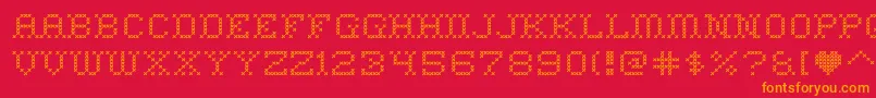 HomesweethomeRegular Font – Orange Fonts on Red Background