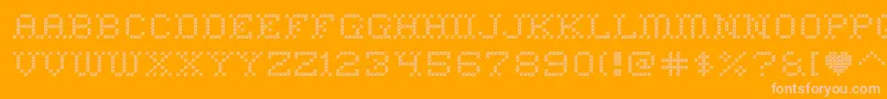 HomesweethomeRegular-Schriftart – Rosa Schriften auf orangefarbenem Hintergrund