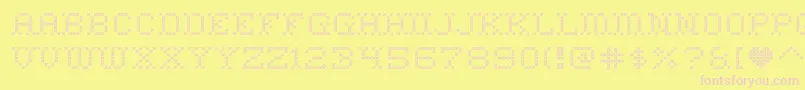 HomesweethomeRegular Font – Pink Fonts on Yellow Background