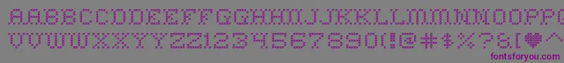 HomesweethomeRegular Font – Purple Fonts on Gray Background