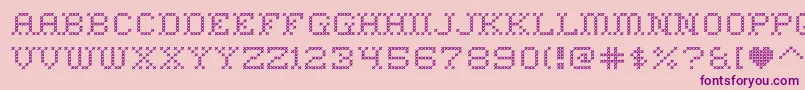 HomesweethomeRegular Font – Purple Fonts on Pink Background
