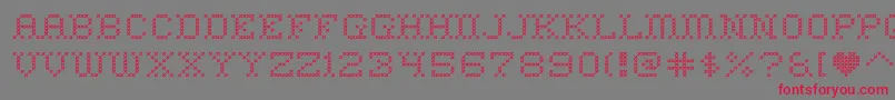 HomesweethomeRegular Font – Red Fonts on Gray Background