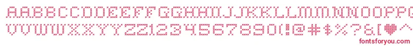 HomesweethomeRegular Font – Red Fonts on White Background