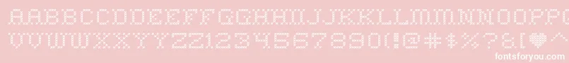 HomesweethomeRegular-Schriftart – Weiße Schriften auf rosa Hintergrund