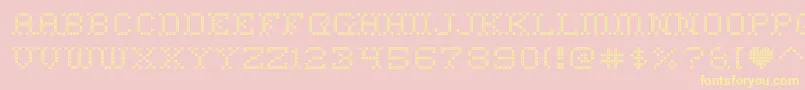 HomesweethomeRegular Font – Yellow Fonts on Pink Background