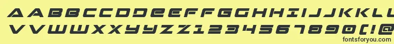 Czcionka Strikelordtitleital – czarne czcionki na żółtym tle