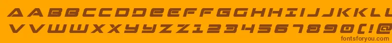 フォントStrikelordtitleital – オレンジの背景に茶色のフォント