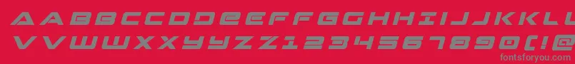 Strikelordtitleital Font – Gray Fonts on Red Background