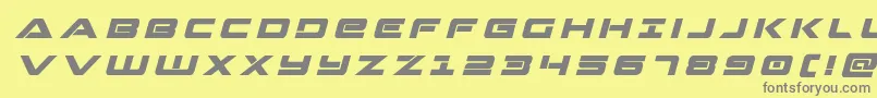 Czcionka Strikelordtitleital – szare czcionki na żółtym tle