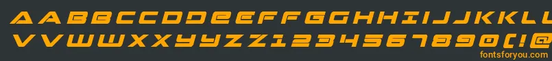 Шрифт Strikelordtitleital – оранжевые шрифты на чёрном фоне