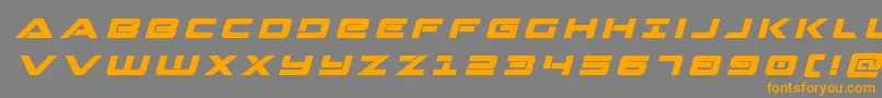 Więcej informacji o czcionce Strikelordtitleital Czcionka Strikelordtitleital – pomarańczowe czcionki na szarym tle