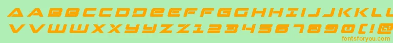 Weitere Informationen zur Strikelordtitleital-Schriftart Strikelordtitleital-Schriftart – Orangefarbene Schriften auf grünem Hintergrund