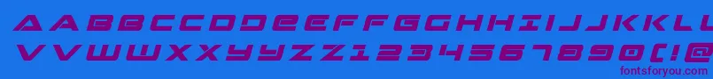 Strikelordtitleital Font – Purple Fonts on Blue Background