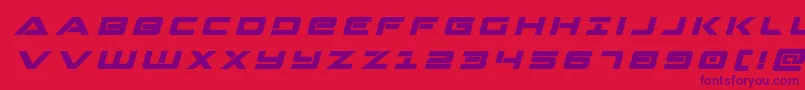 Strikelordtitleital-fontti – violetit fontit punaisella taustalla