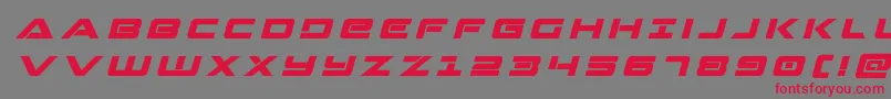 Strikelordtitleital Font – Red Fonts on Gray Background