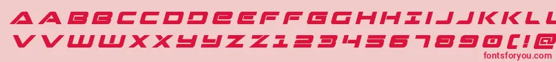 フォントStrikelordtitleital – ピンクの背景に赤い文字